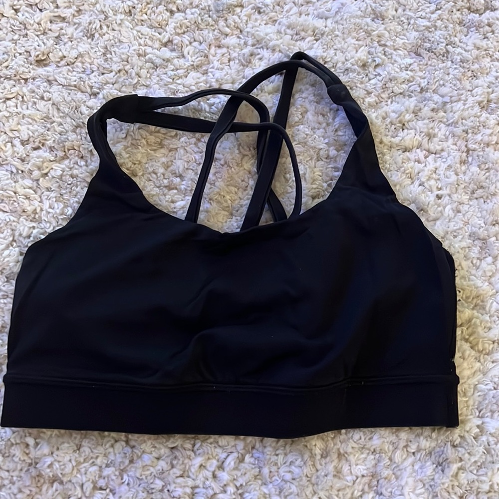 black lululemon energy bra size 4